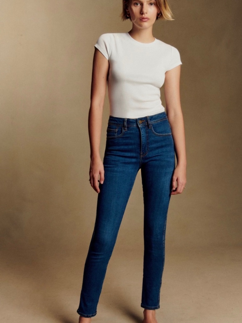 Sezane Slim Parfait Denim - Size 38